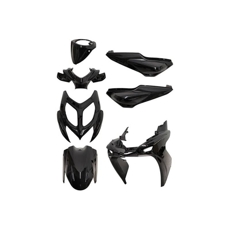 Kit carenados Yamaha Aerox 13- 7 Piezas - Negro brillo