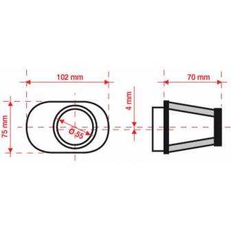 Filtro De Aire De Potencia BMC Ø55 FBPF55-70R