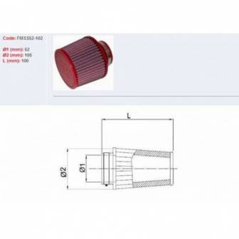 Filtro De Aire De Potencia BMC Ø52 FMSS52-102