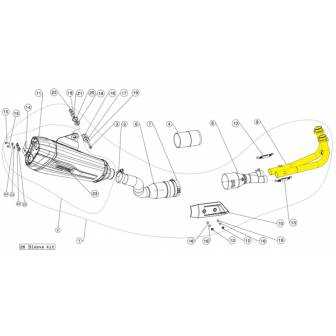 TUBO UNION AKRAPOVIC YAMAHA H-Y5R1