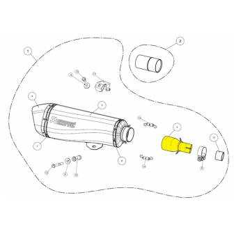 TUBO UNION AKRAPOVIC PIAGGIO L-PI5SO1