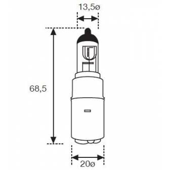 Lámpara Moto Amolux 12v 35/35w Halogena 749