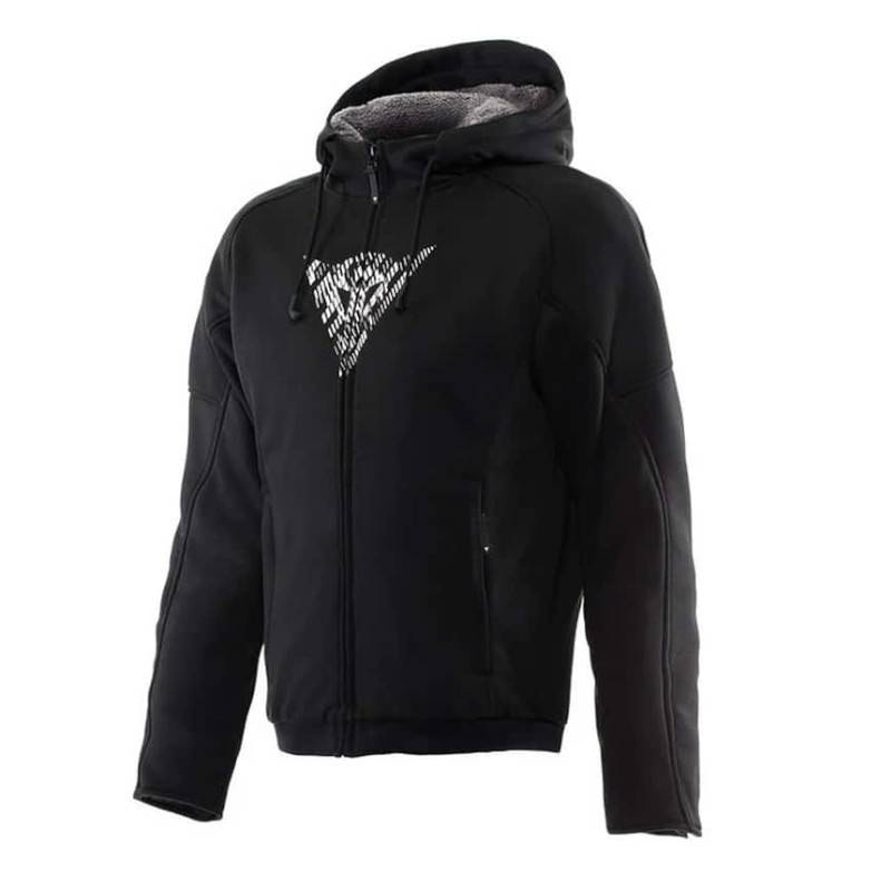 Sudadera DAINESE BOVISA SAFETY HOODIE FULL ZIP BLACK/WHITE