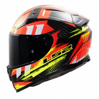 Casco LS2 FF811 Vector II Carbon Tantic Red H-V Yellow