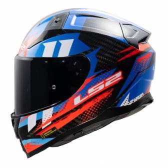 Casco LS2 FF811 Vector II Carbon Tantic Red/Blue