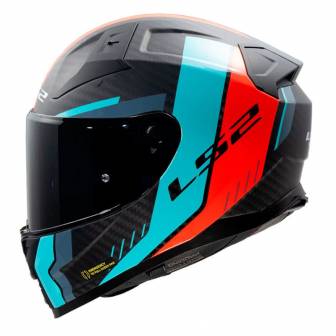 Casco LS2 FF811 Vector II Carbon Grid Red/Cyan