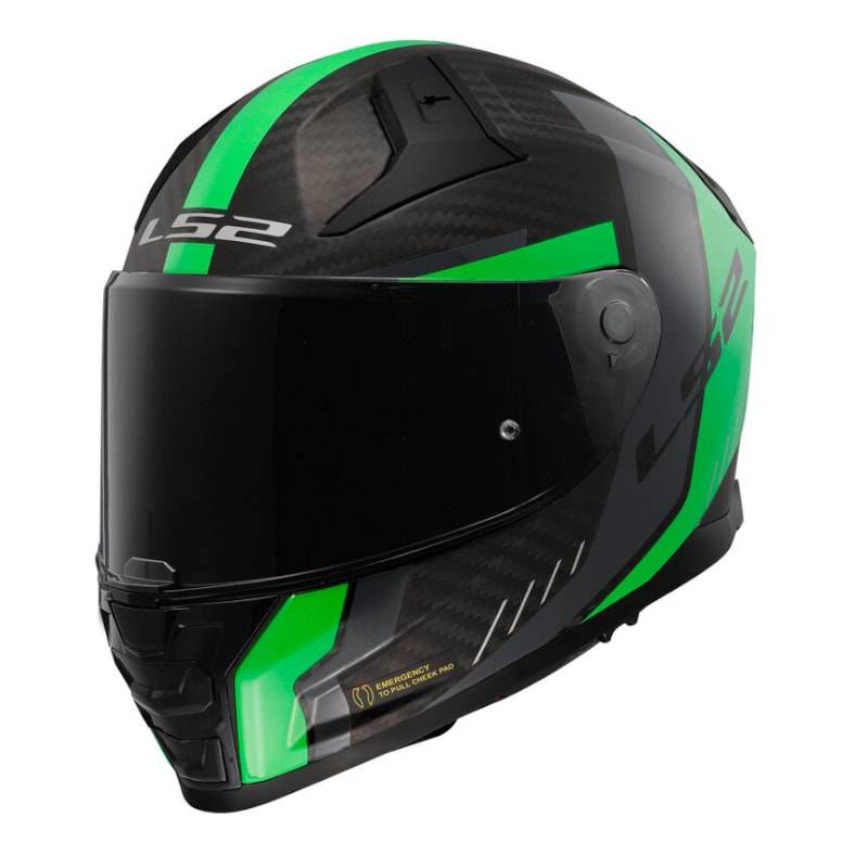 Casco LS2 FF811 Vector II Carbon Grid Matt Fluo Green