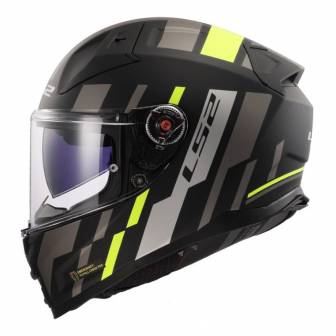 Casco LS2 FF811 Vector II Tron Matt Black H-V Yellow