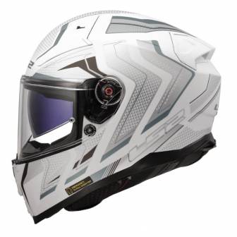 Casco LS2 FF811 Vector II Alizer Matt White Silver