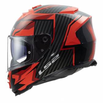 Casco LS2 FF800 Storm II Tracker Black Red