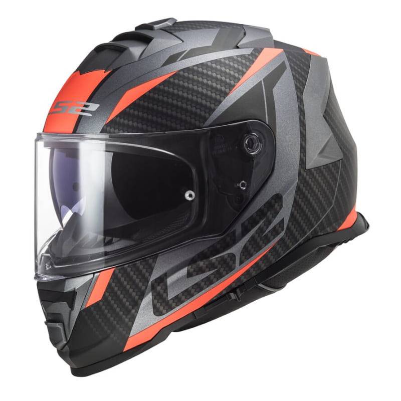 Casco LS2 FF800 Storm II Racer Matt Titanium Orange