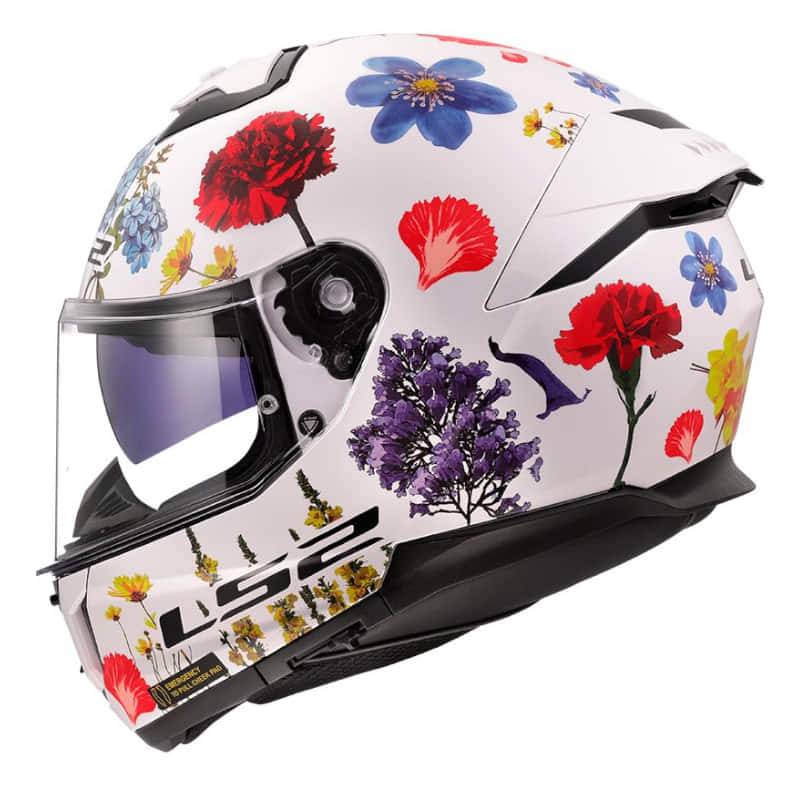 Casco LS2 FF808 Stream II Flowers White