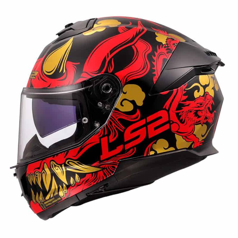 Casco LS2 FF808 Stream II Drako Black Red