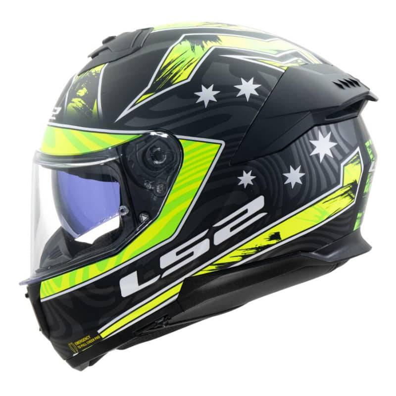 Casco LS2 FF808 Stream II Galdam Black H-Vis Yellow