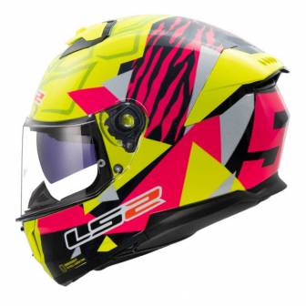 Casco LS2 FF808 Stream II Tiger H-V Yellow Pink