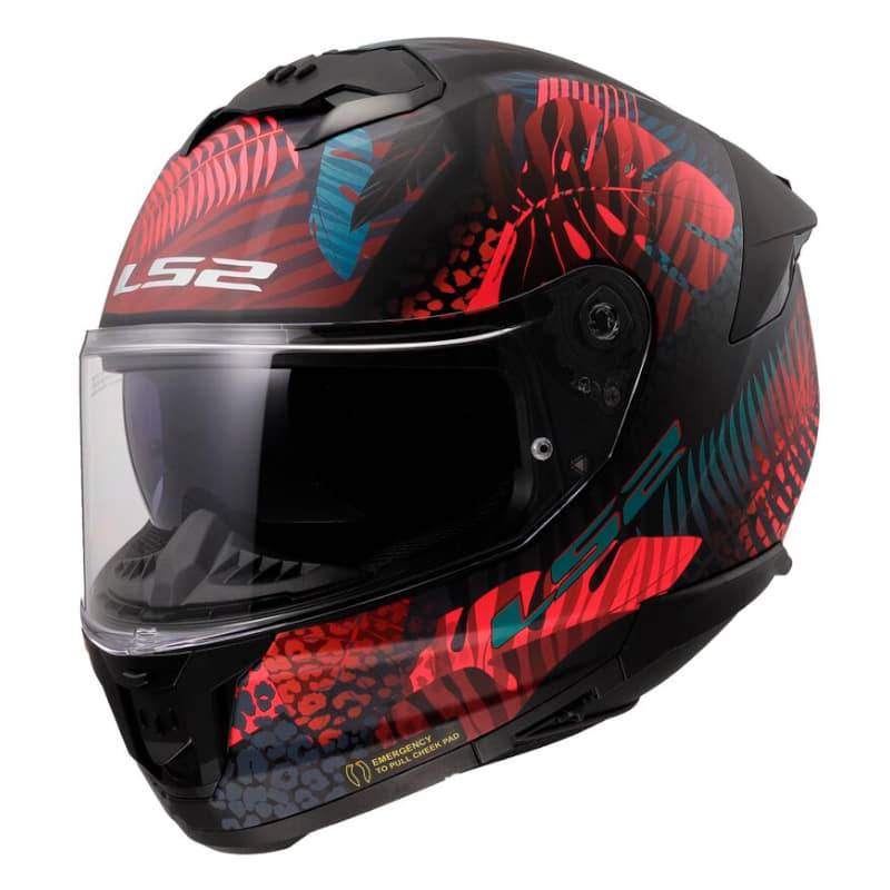 Casco LS2 FF808 Stream II Jungle Matt Black Pink Blue