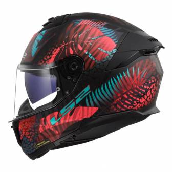 Casco LS2 FF808 Stream II Jungle Matt Black Pink Blue