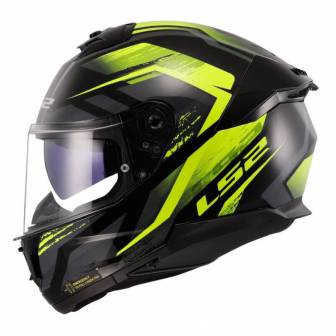 Casco LS2 FF808 Stream II Fury Black H-V Yellow