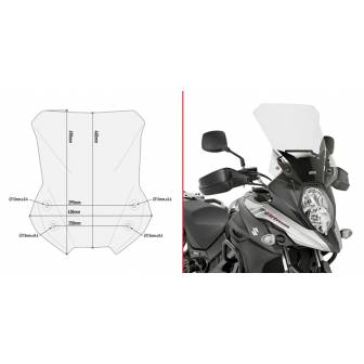 Cúpula Transparente 44x43cm Givi D3112ST Suzuki DL V-Strom 650