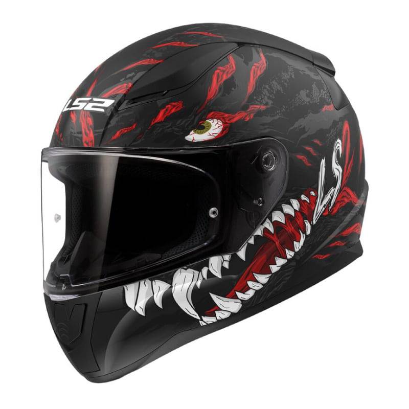 Casco LS2 FF353 Rapid II Kaiju Matt Black Red White