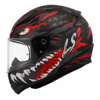 Casco LS2 FF353 Rapid II Kaiju Matt Black Red White