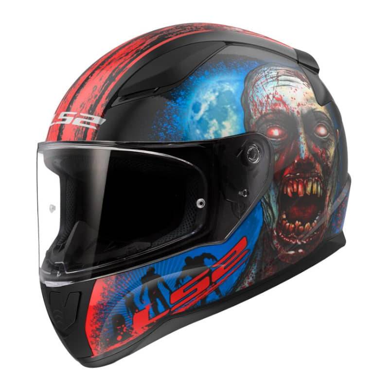 Casco LS2 FF353 Rapid II Zombie Black Red