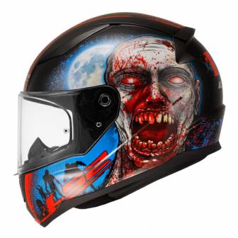 Casco LS2 FF353 Rapid II Zombie Black Red