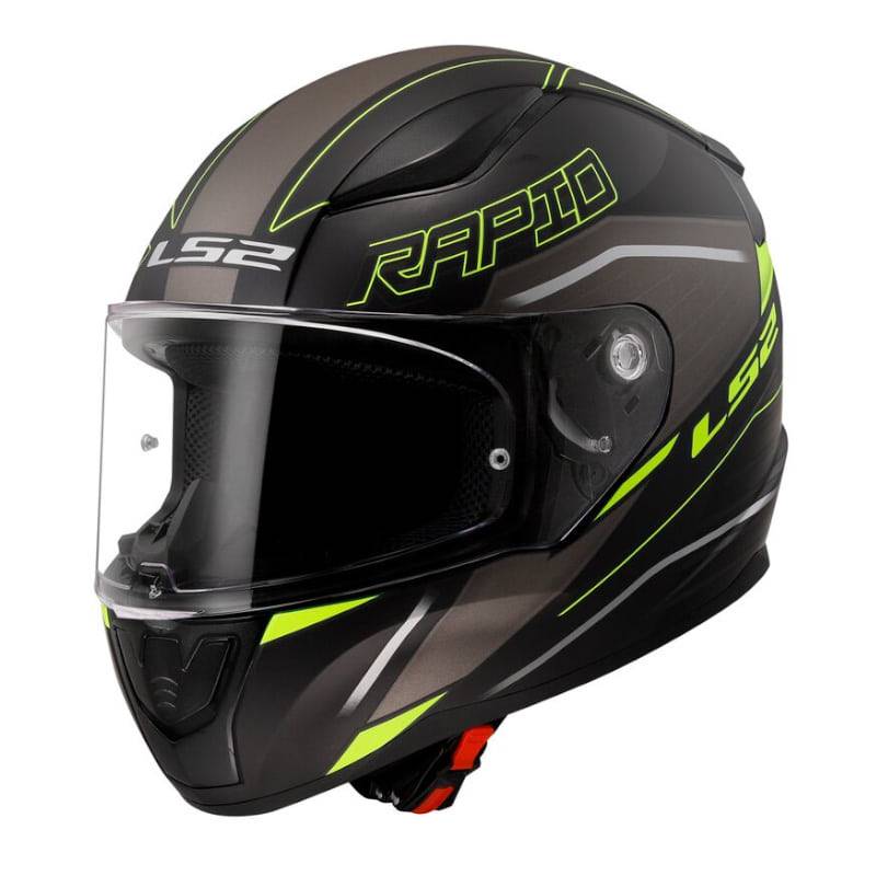 Casco LS2 FF353 Rapid II Rokku Matt Black H-V Yellow