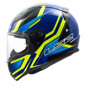 Casco LS2 FF353 Rapid II Flitz H-Vis Yellow Blue