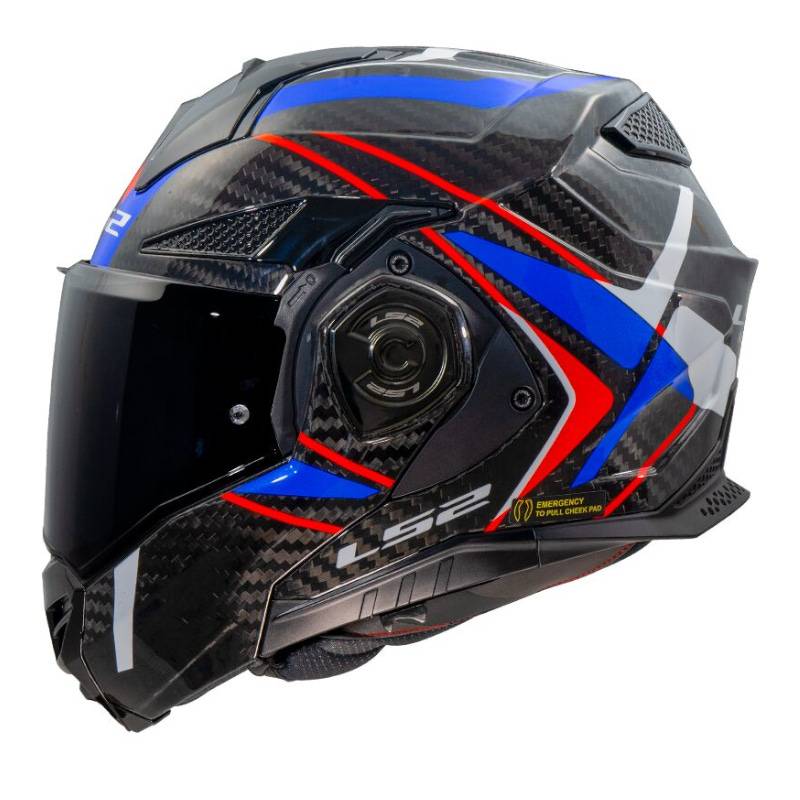 Casco LS2 FF901 Advant X Carbon Future II White Blue