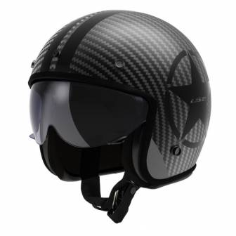 Casco LS2 OF601 Bob II Carbon Star Black