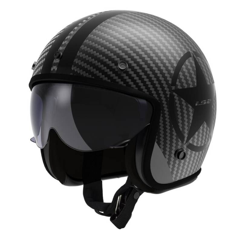 Casco LS2 OF601 Bob II Carbon Star Black