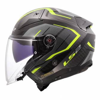 Casco LS2 OF603 Infinity II Carbon Urus H-V Yellow