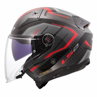 Casco LS2 OF603 Infinity II Carbon Urus Red