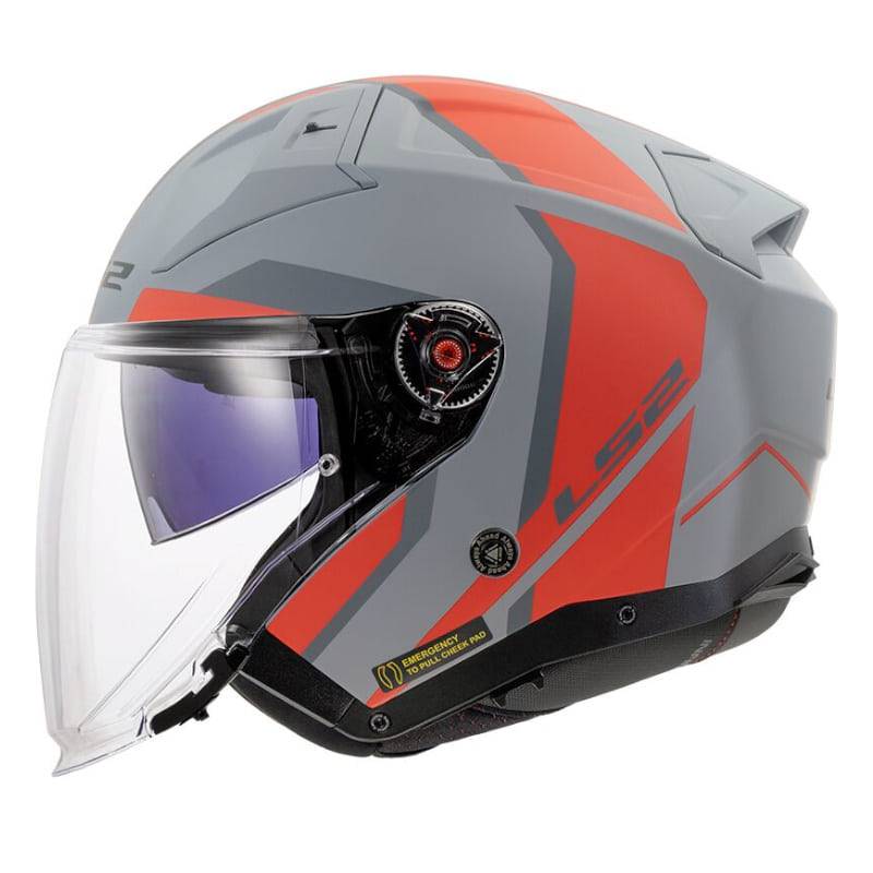 Casco LS2 OF603 Infinity II Focus Grey Red