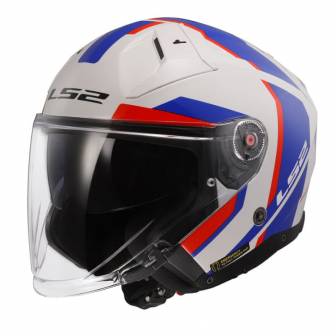 Casco LS2 OF603 Infinity II Focus White Blue Red