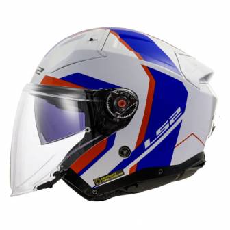 Casco LS2 OF603 Infinity II Focus White Blue Red