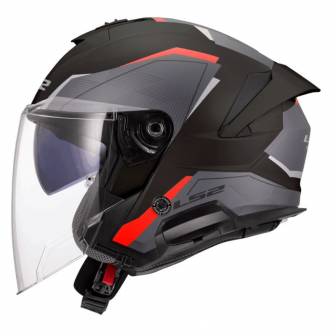 Casco LS2 OF618 Verso II Air Black Red