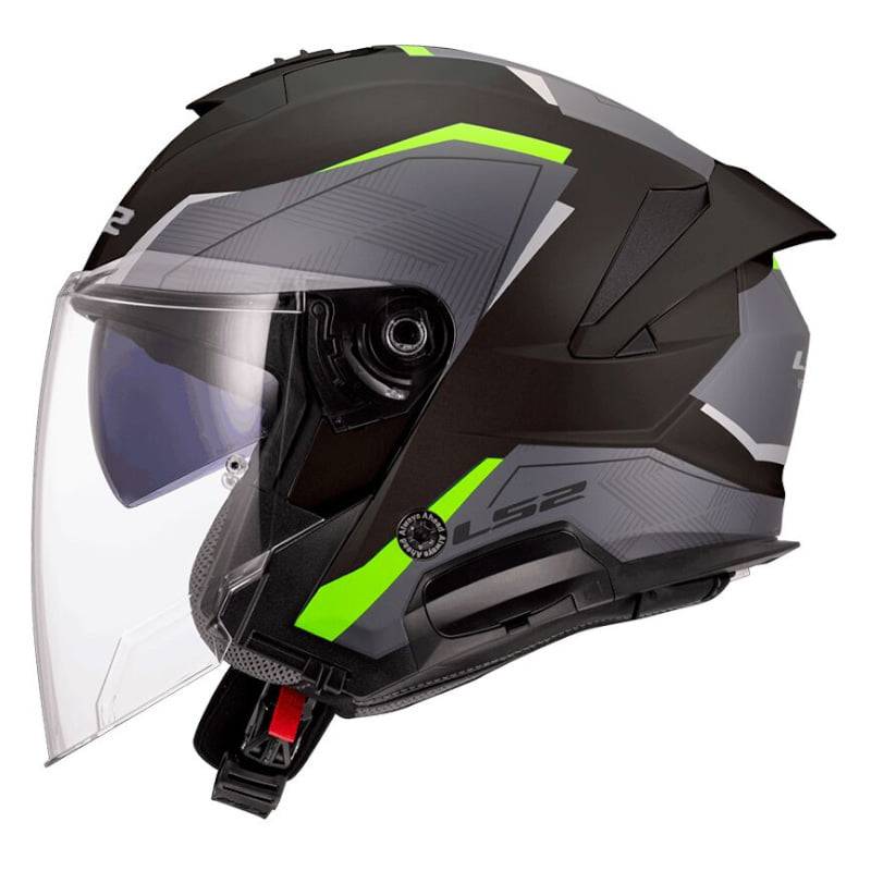 Casco LS2 OF618 Verso II Air Black H-V Yellow