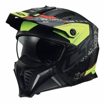 Casco LS2 OF606 Drifter Devor Matt Black H-V Yellow