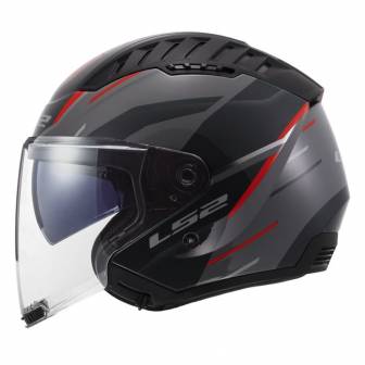 Casco LS2 OF600 Copter II Diston Grey Red