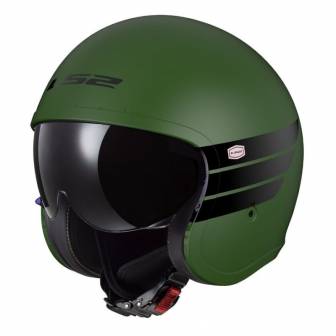 Casco LS2 OF599 Spitfire II Retro Matt Military Green