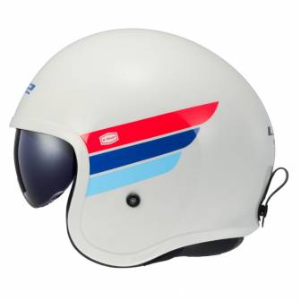 Casco LS2 OF599 Spitfire II Retro White Blue Red