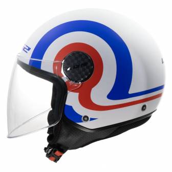 Casco LS2 OF558 Sphere Lux II Urby White Blue Red