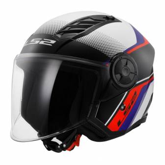 Casco LS2 OF616 Airflow II Rush White Blue Red