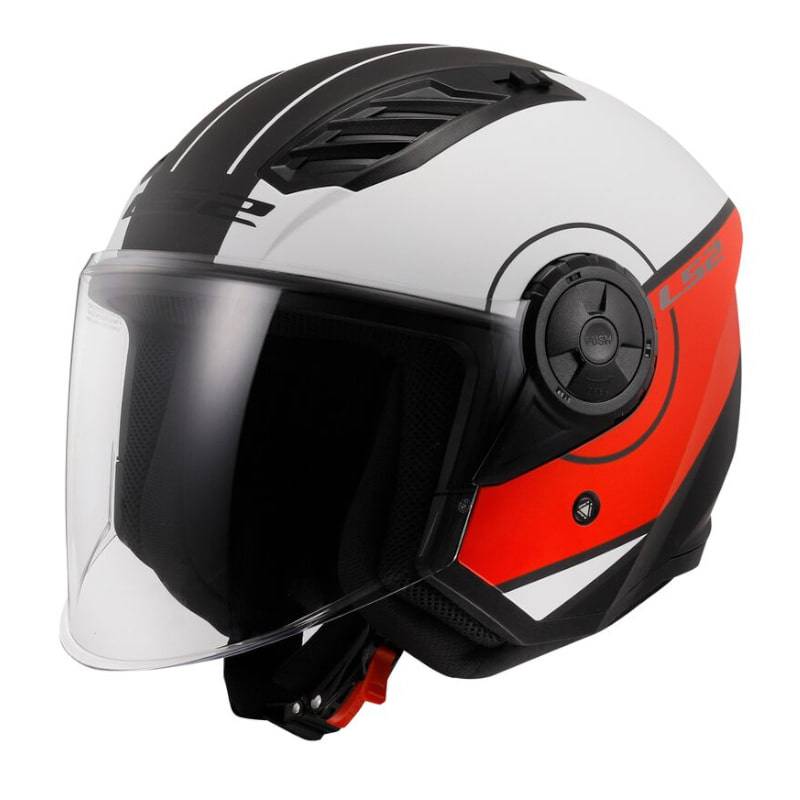 Casco LS2 OF616 Airflow II Cover Matt White Red