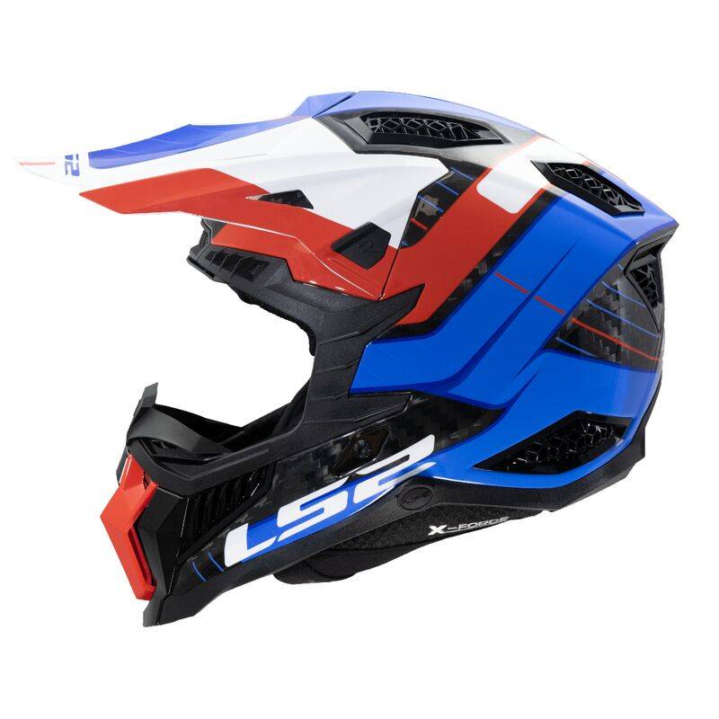 Casco LS2 MX703 X-Force Galuo White Red Blue