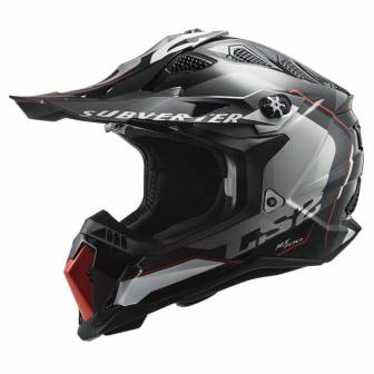 Casco LS2 MX700 Subverter Evo II Arched Silver Titanium