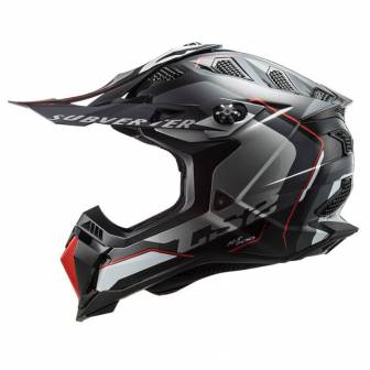 Casco LS2 MX700 Subverter Evo II Arched Silver Titanium