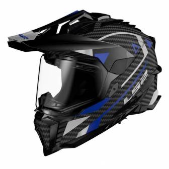 Casco LS2 MX701 Explorer Carbon Adventure Blue